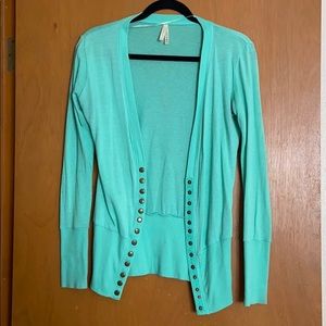 Teal cardigan
